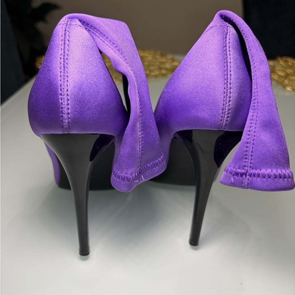 Ring Purple Ankle Boots - Picture 7 of 10